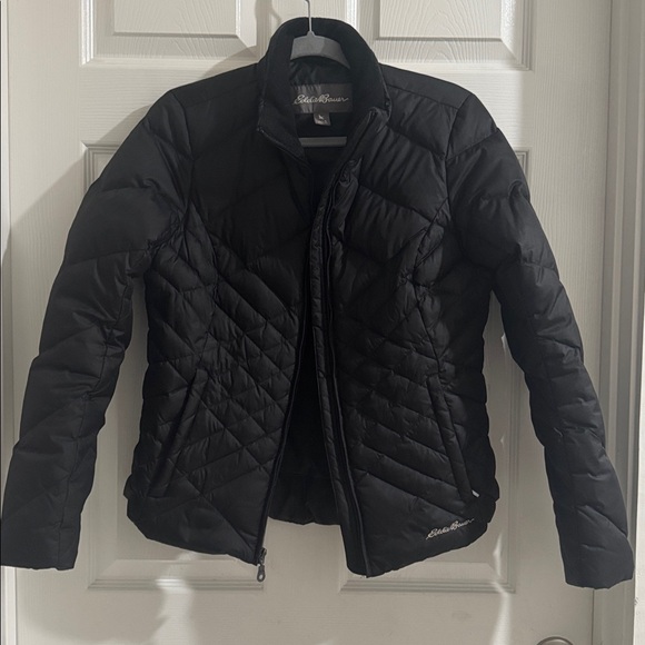 Eddie Bauer Women's Black Quilted Puffer Coat Size Small - Picture 2 of 8